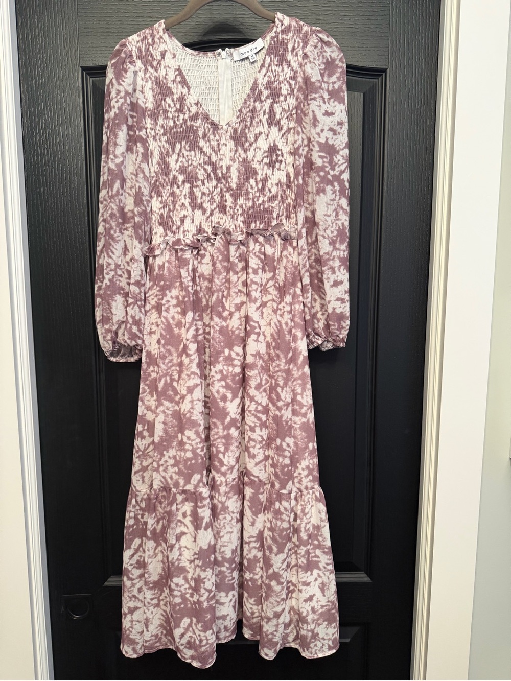 Printed long sleeve dress